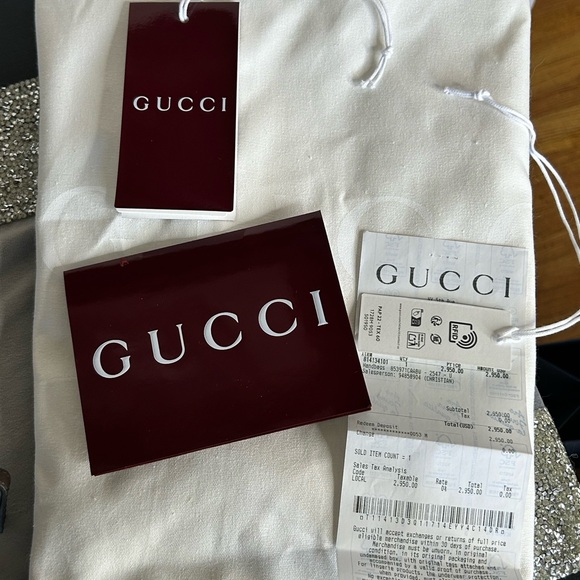 Gucci Giglio Large Dark Brown Suede Tote NYC 5th Ave Exclusive!!! - Picture 15 of 16